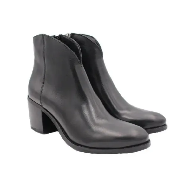 Sandro Barbera Serena 1 stivaletto donna nero tacco 5 cm vitello