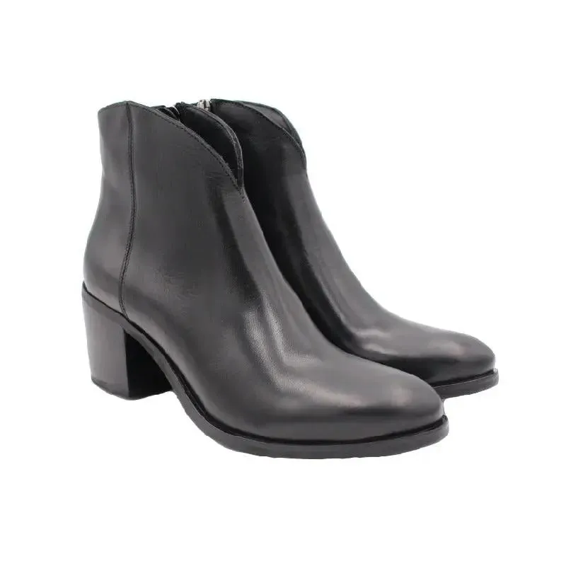 Sandro Barbera Serena 1 stivaletto donna nero tacco 5 cm vitello
