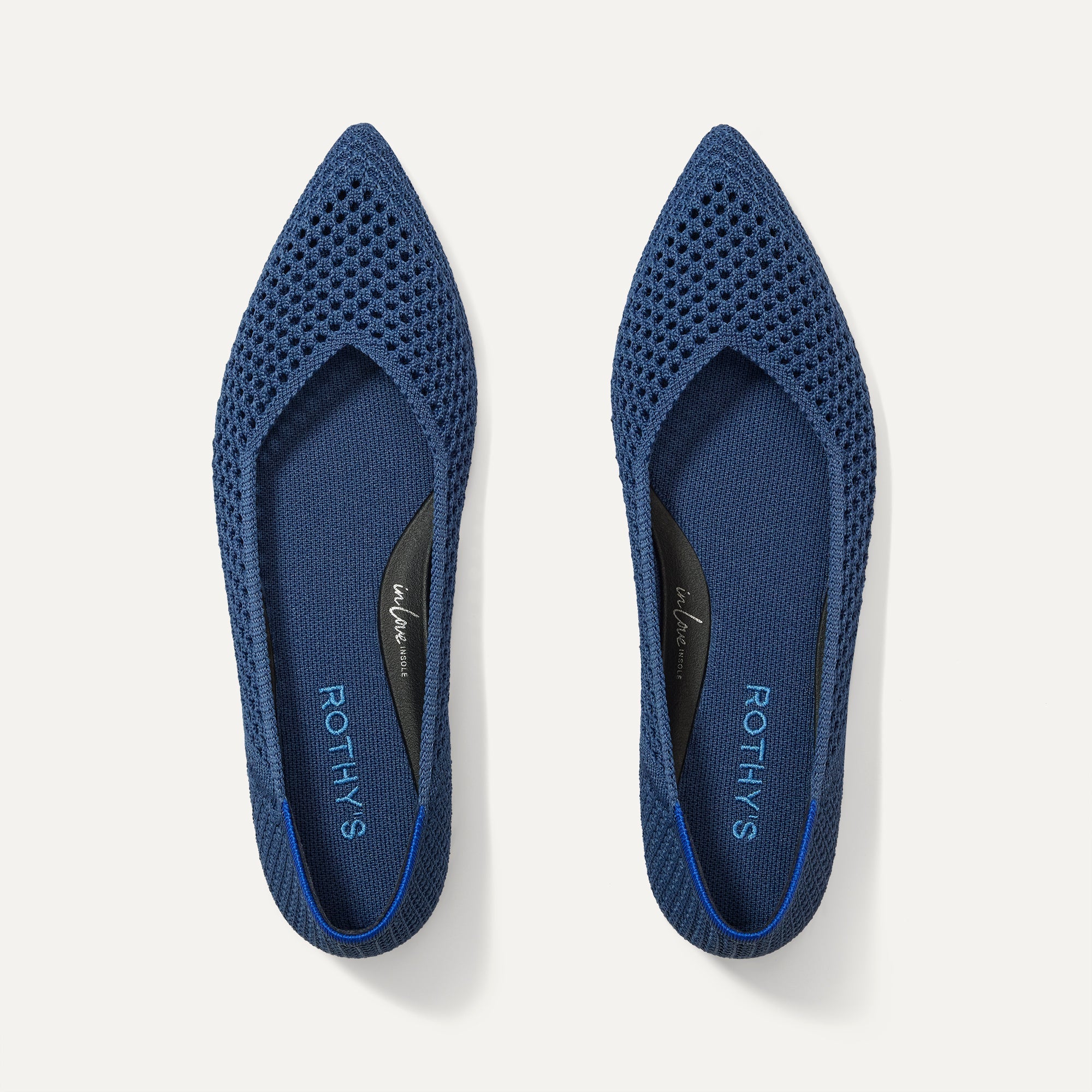 Rothy's Point II ballerine Pebble Herringbone eleganti