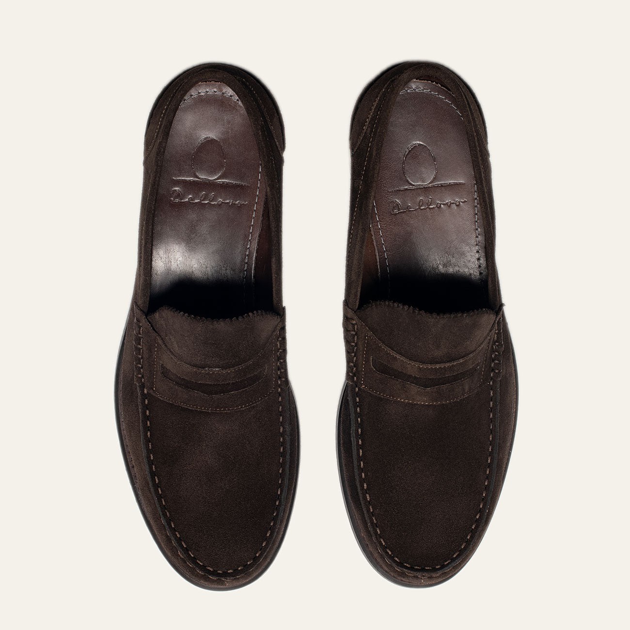 Dellovo Foria mocassino camoscio blu cuoio