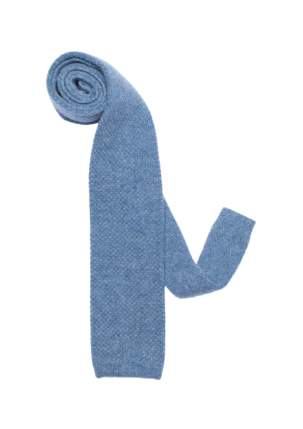 Stefano Bemer Ties cravatta lana azzurra 8 cm maglia