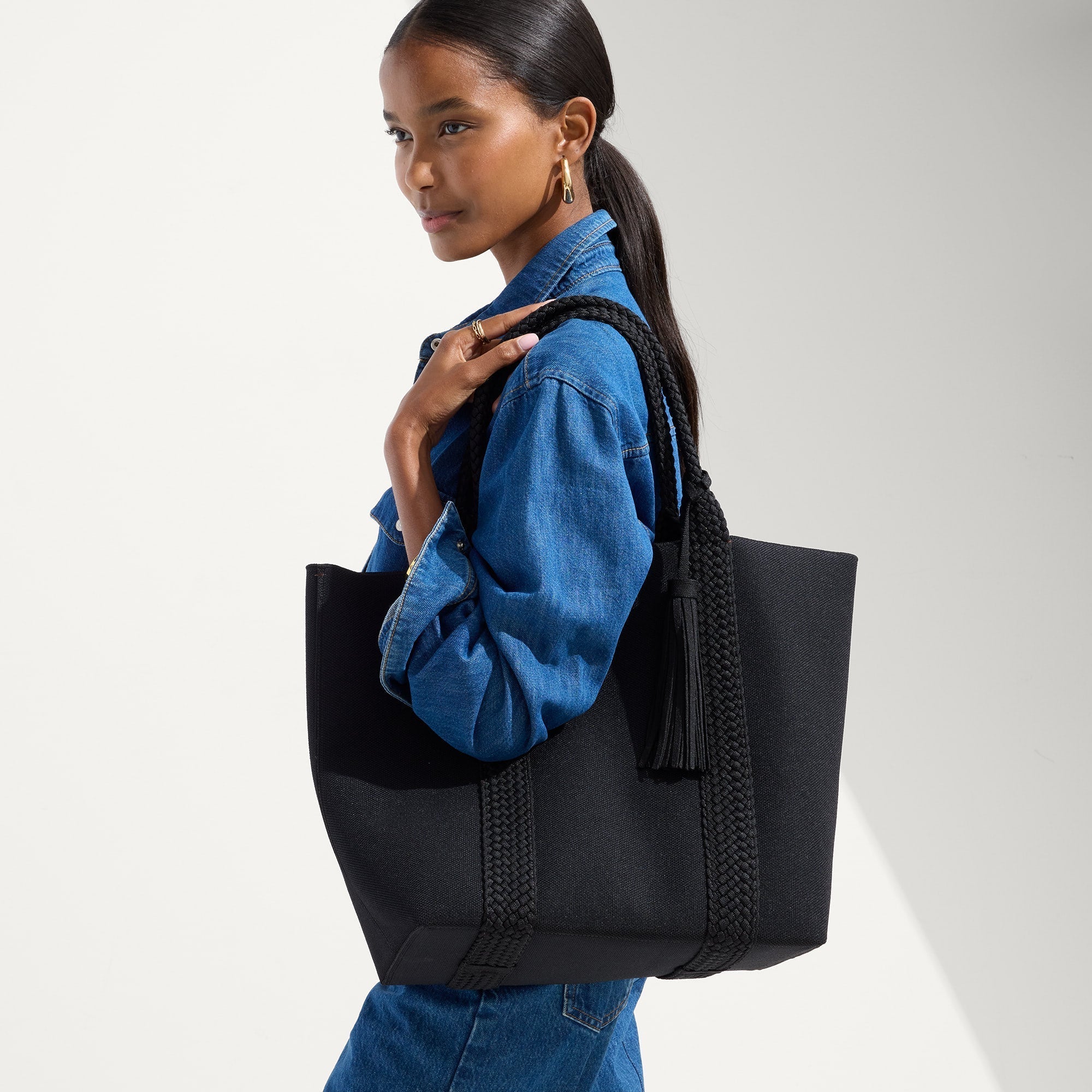 Rothy's The Lightweight Tote borsa shopping donna Black Licorice nero