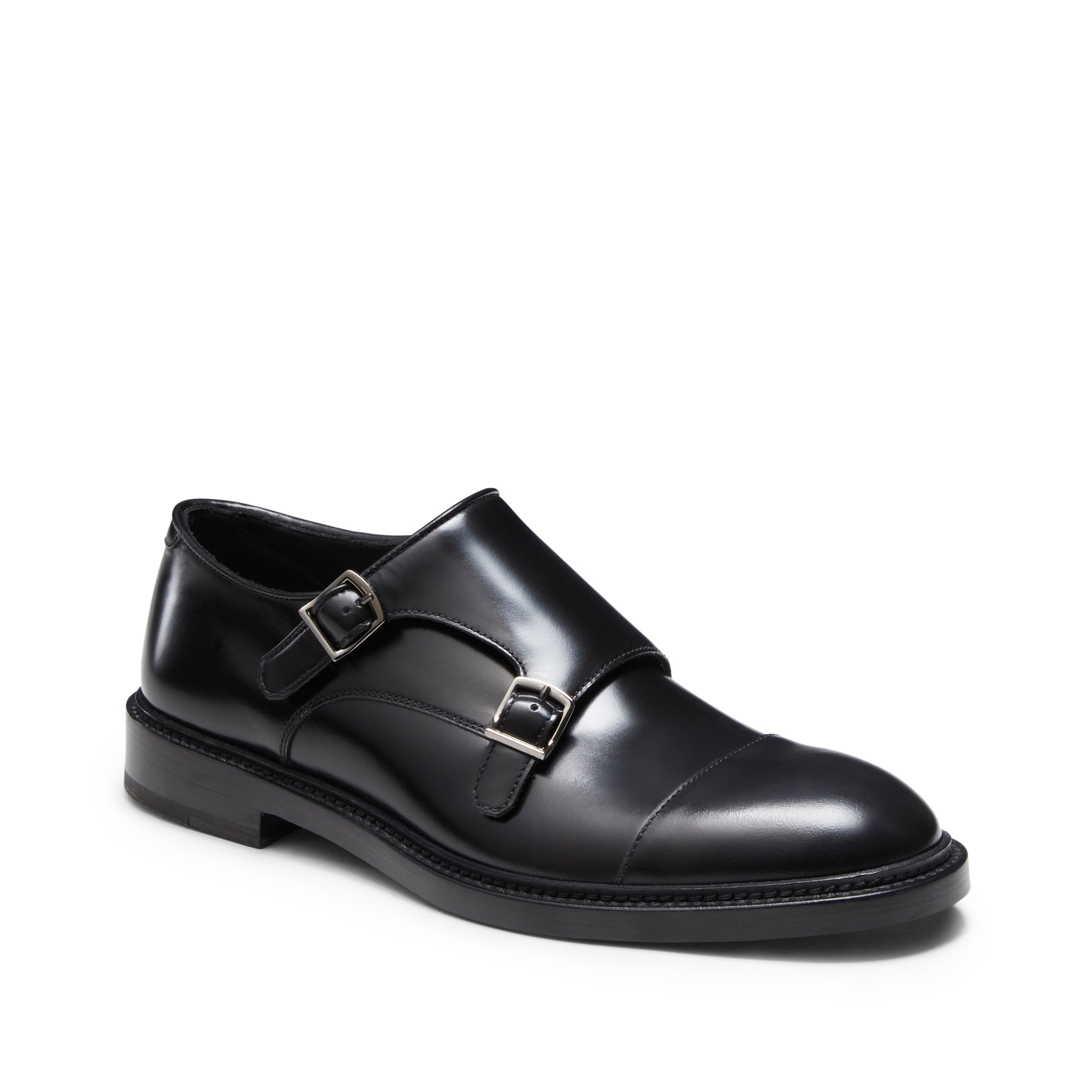 F.lli Rossetti Derby Doppia Fibbia 14756 scarpe pelle nera