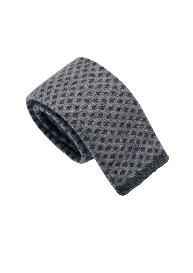Stefano Bemer Ties Cravatta Lana Grigia Blu 8 cm