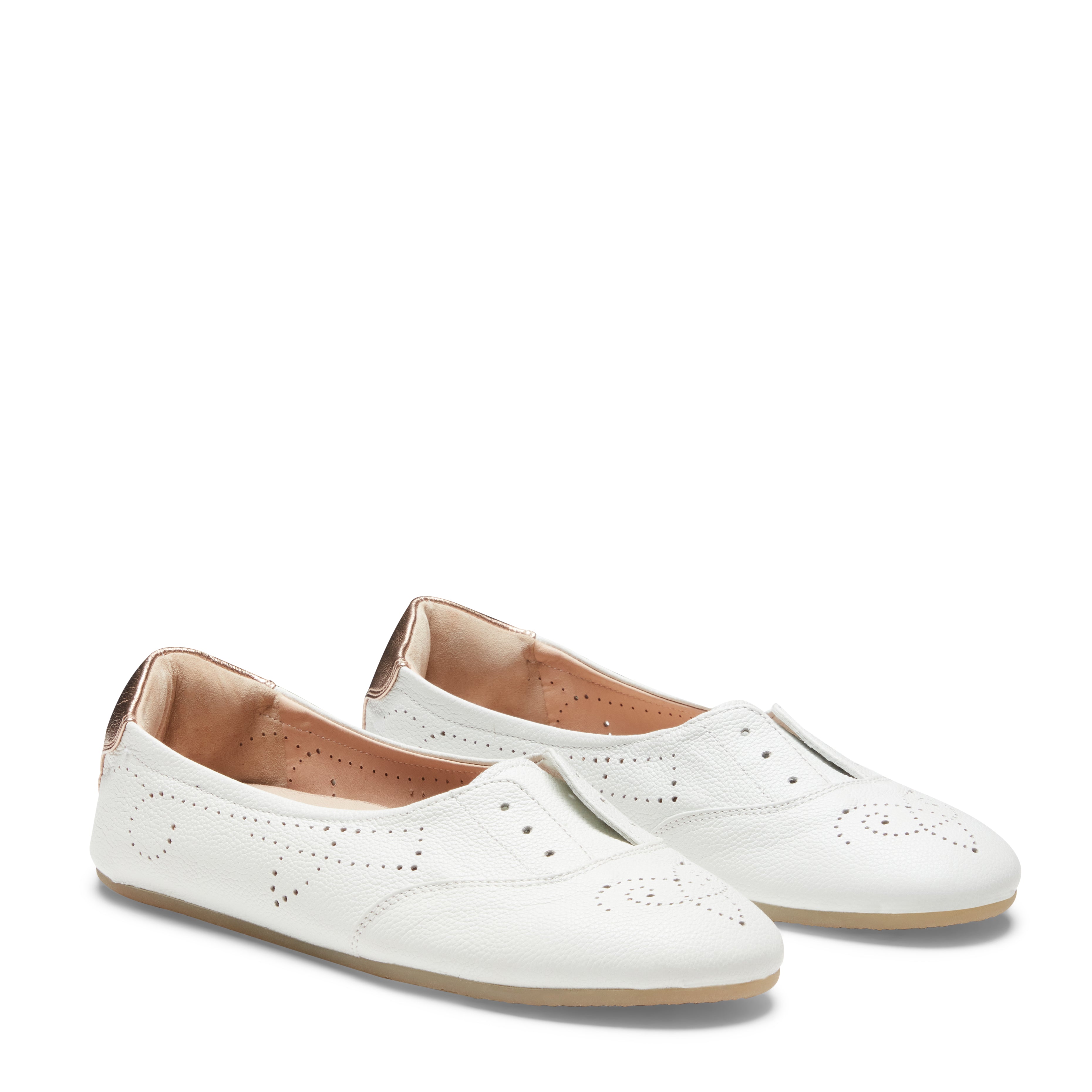 F.lli Rossetti 77226 Ballerina Donna Pelle Bianco Gomma