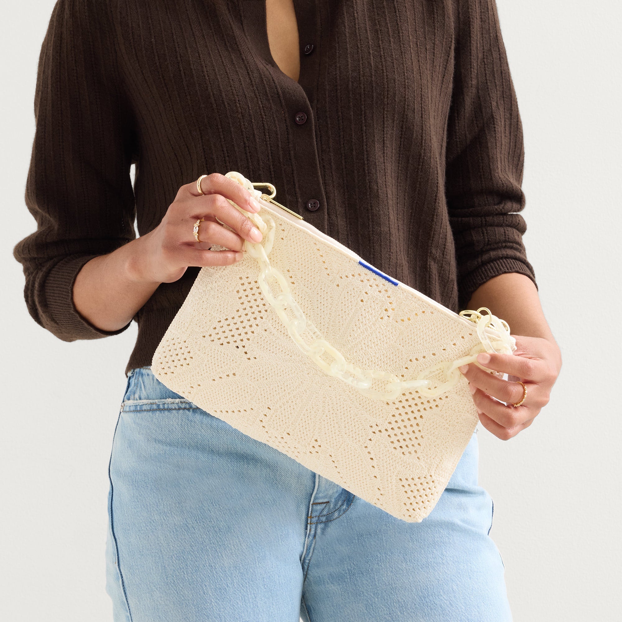 Rothy's Convertible Clutch pochette Moonflower floreale
