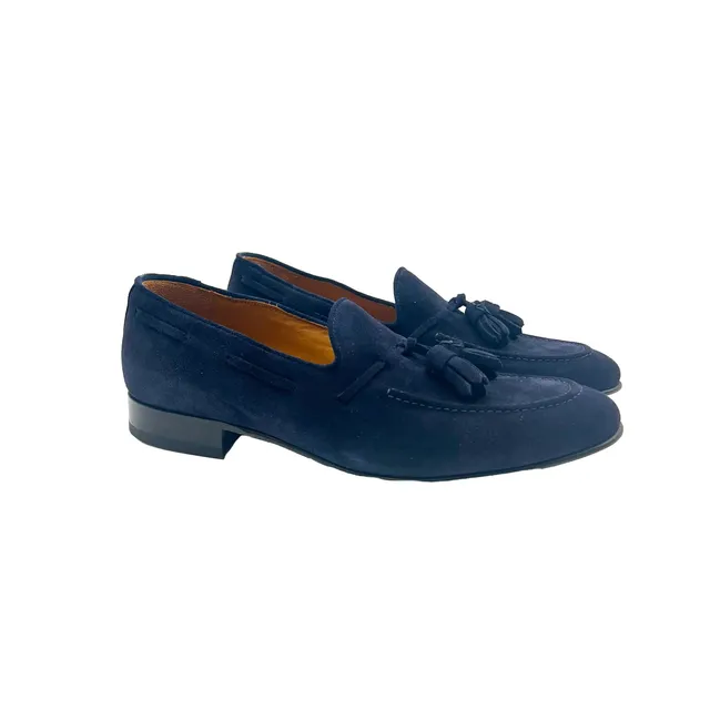 Sandro Barbera 45218 Mocassino Uomo Camoscio Navy
