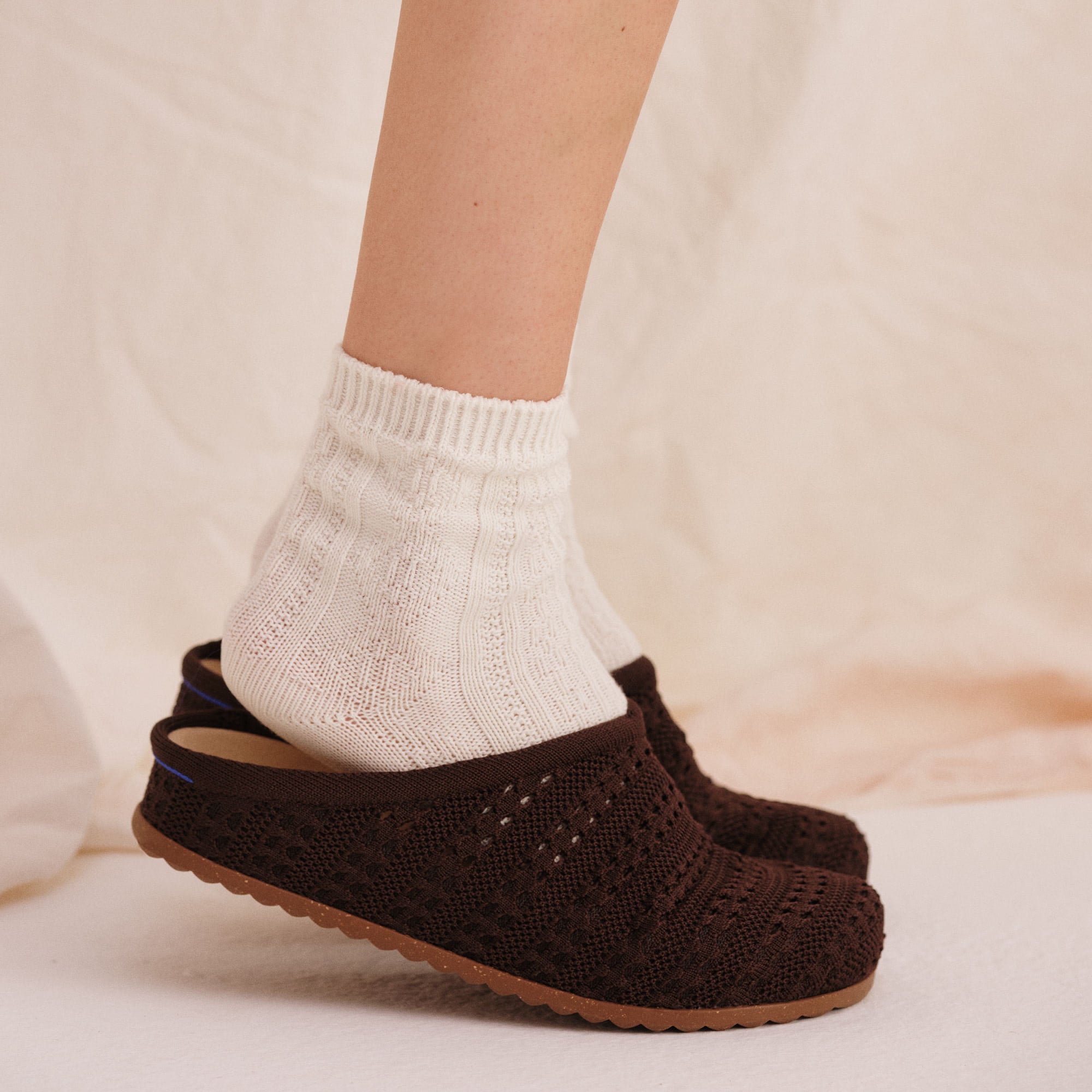Rothy's The Casual Clog zoccoli donna Chocolate uncinetto