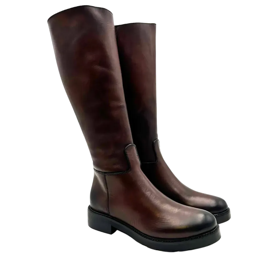 Sandro Barbera Alice 2 stivale donna marrone pelle