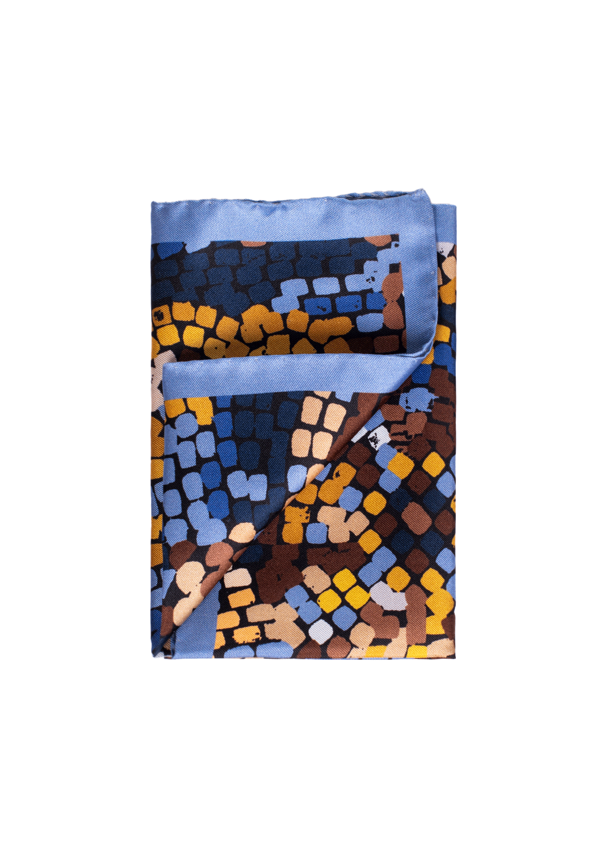 Stefano Bemer Pocket Squares pochette seta mosaico