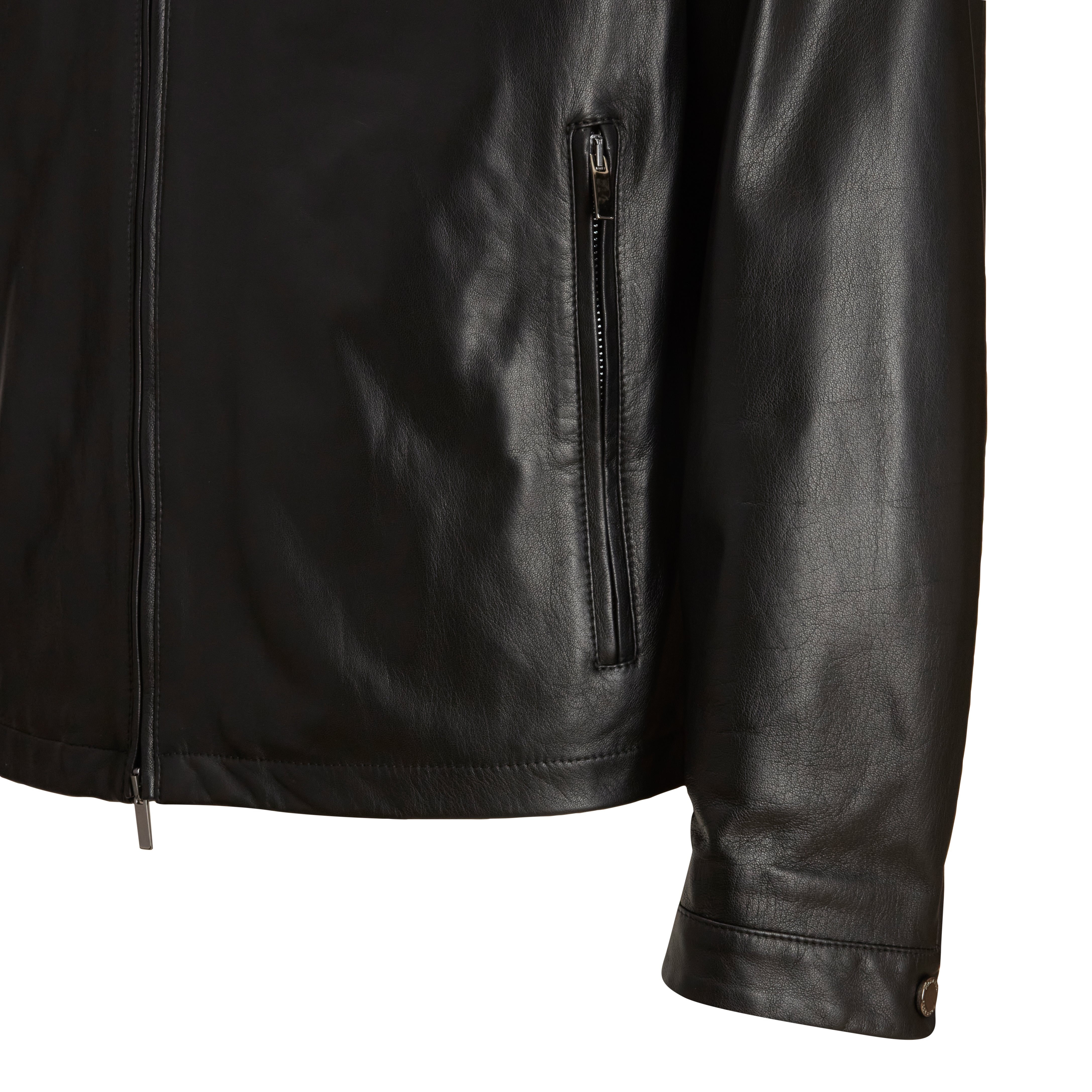 F.lli Rossetti 99791 giubbino pelle nappa nera uomo