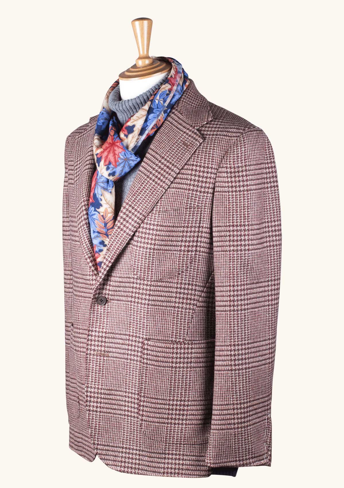 Stefano Bemer Blazers SV2129 giacca lana quadri bordeaux