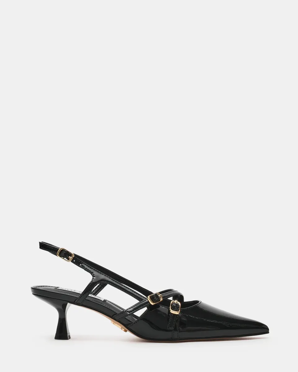 Linea Elle Lindale Décolleté Nero Vernice Tacco 4 cm