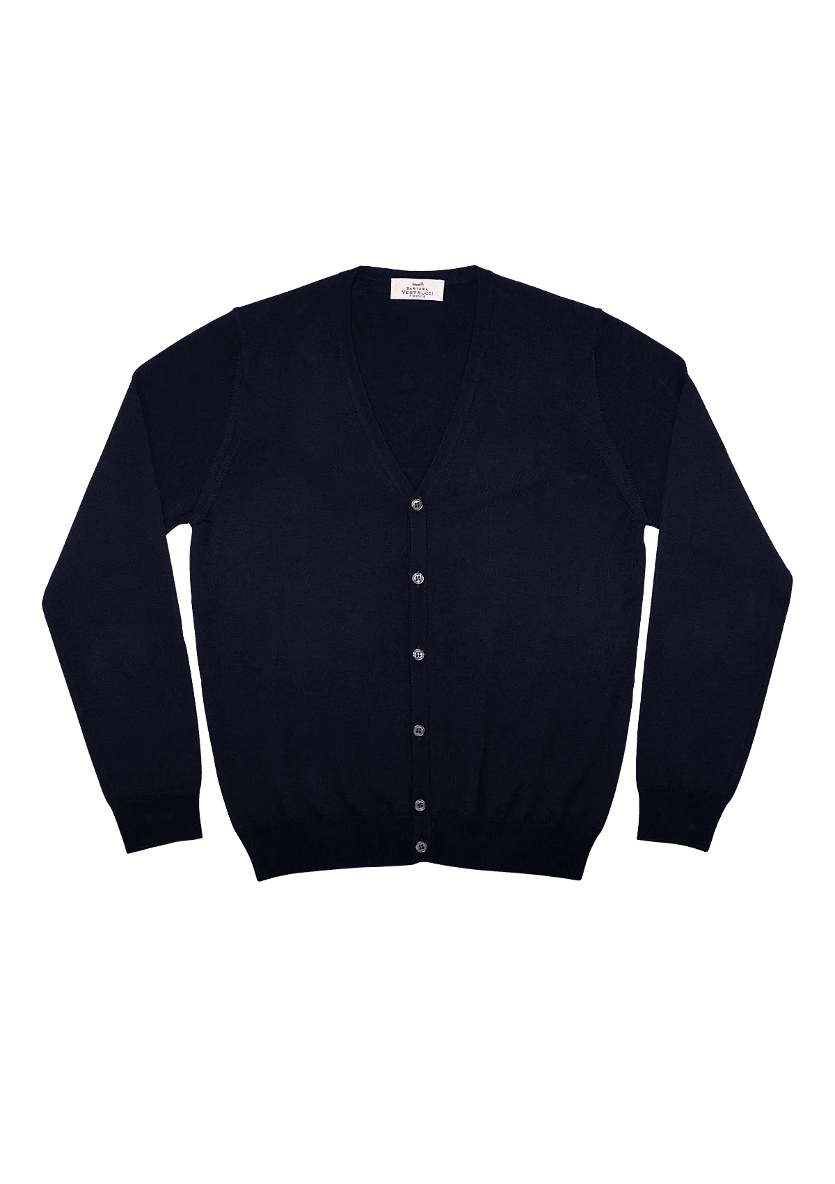 Stefano Bemer Knitwear cardigan lana merino blu taglia 60