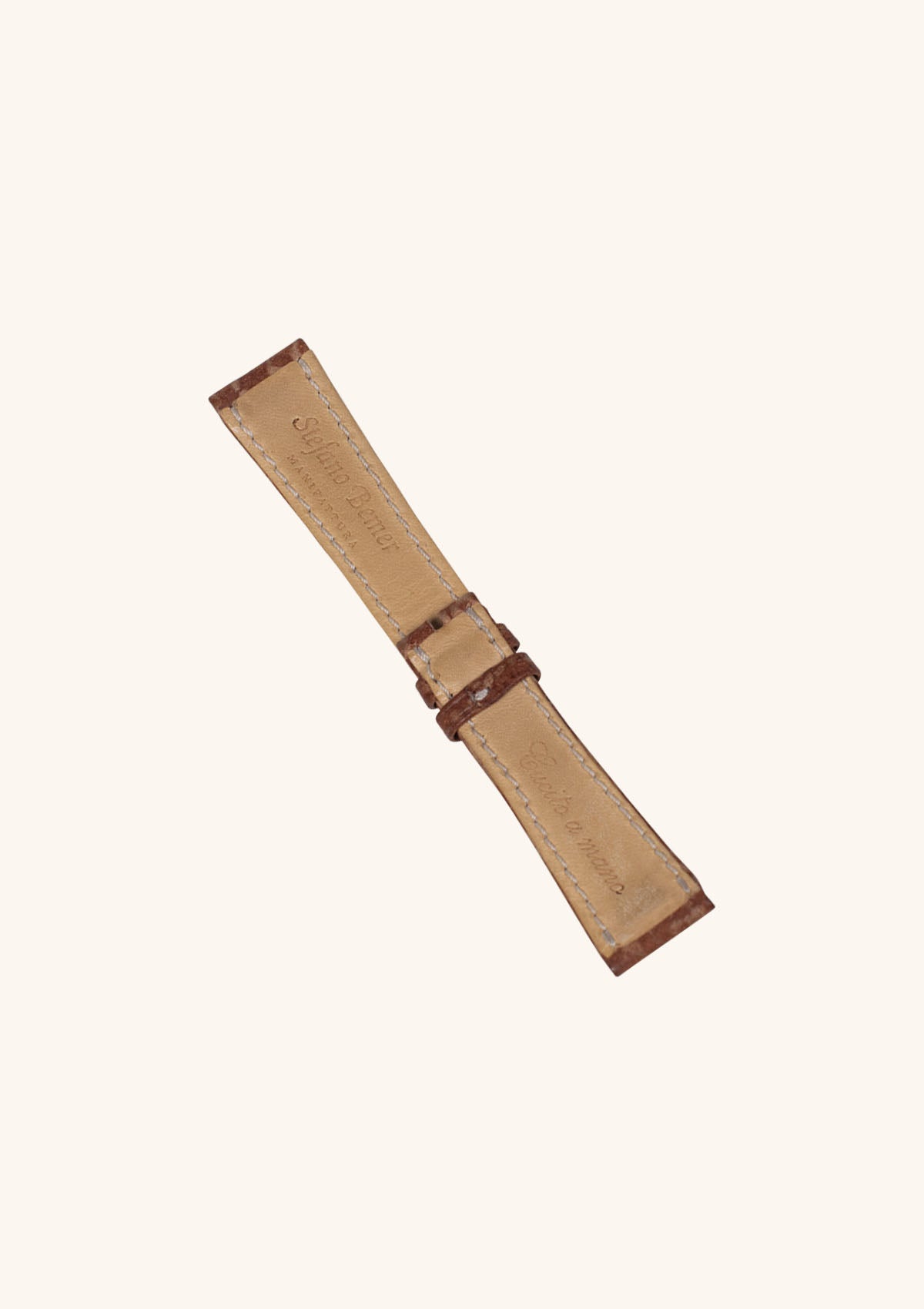 Stefano Bemer Watch Straps Cinturino Orologio Pelle Tan Shark 20mm