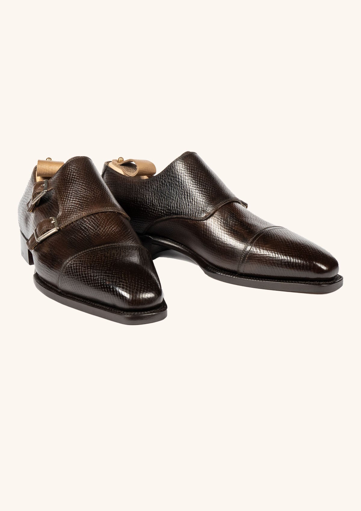 Stefano Bemer Classica Double Monk Pelle Marrone 42
