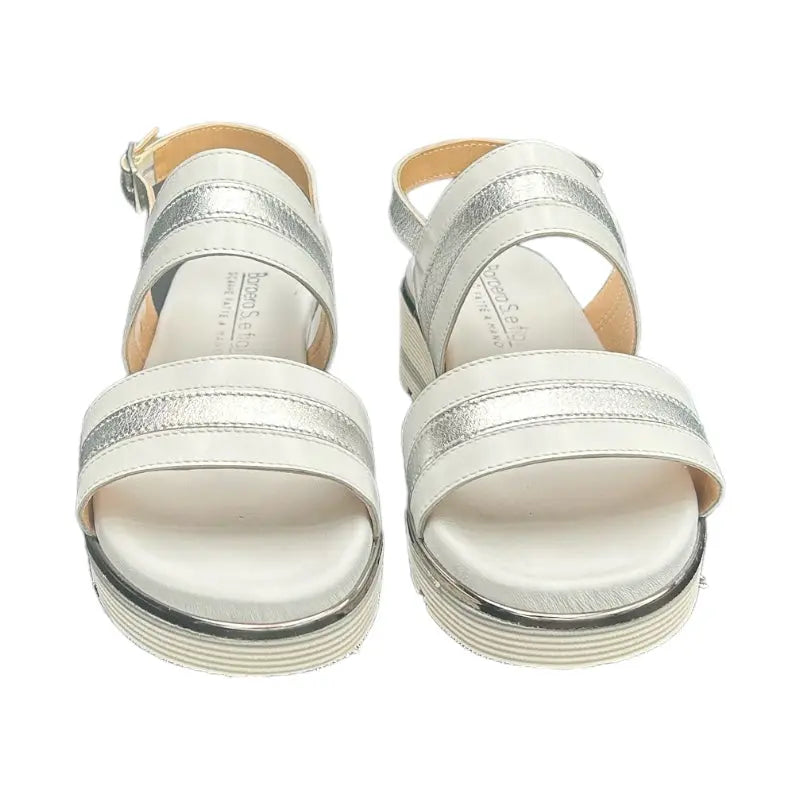 Sandro Barbera & Figli 1093 Sandalo Donna Bianco Argento