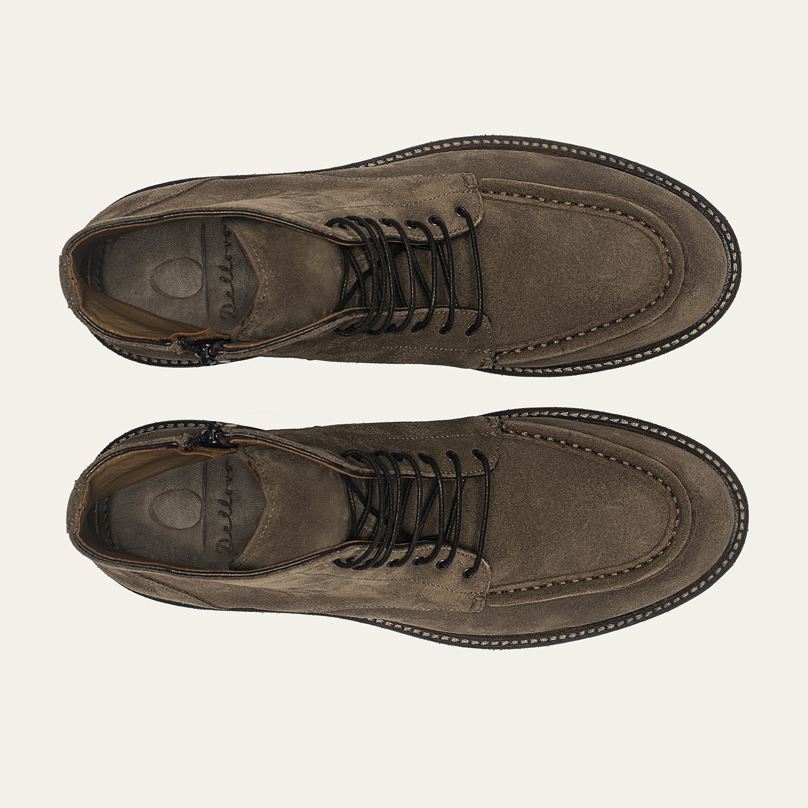 Dellovo Avella stivaletto camoscio Dark Bark