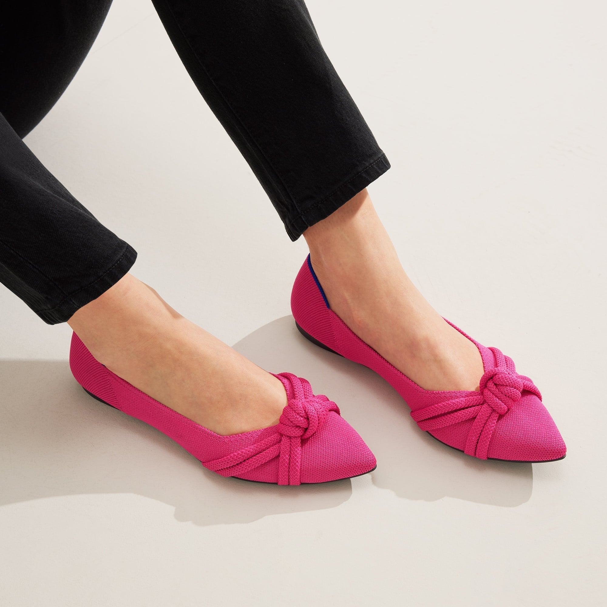 Rothy's The Knot Point II Starfish Pink ballerine nodo fucsia