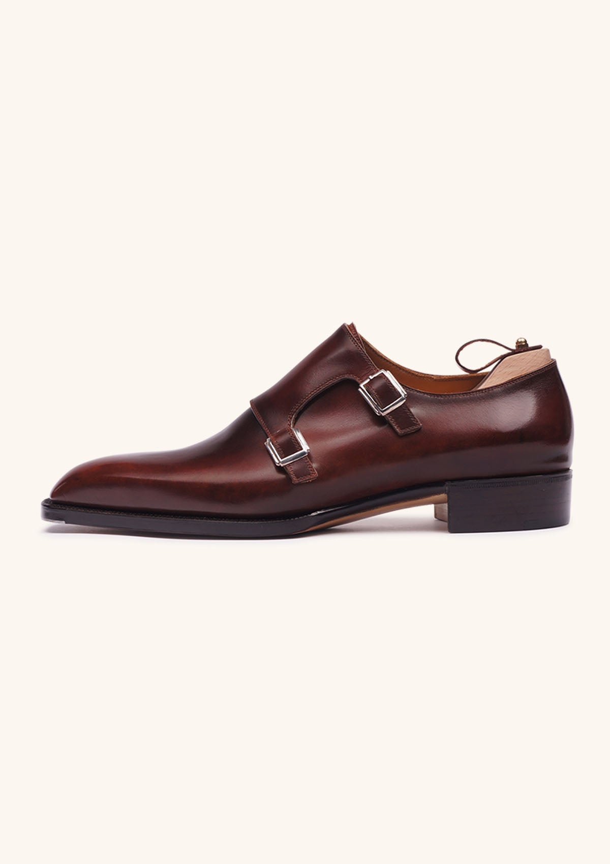 Stefano Bemer T2306 Scarpe Monk Marroni Doppia Fibbia Cuoio