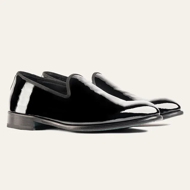 Dellovo Augusteo mocassino vernice Nero