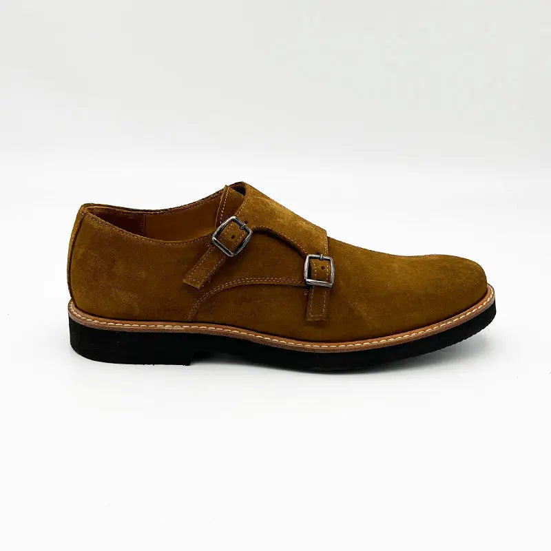 Sandro Barbera Stringate Uomo 1528 GoRain Double Monk Mostarda