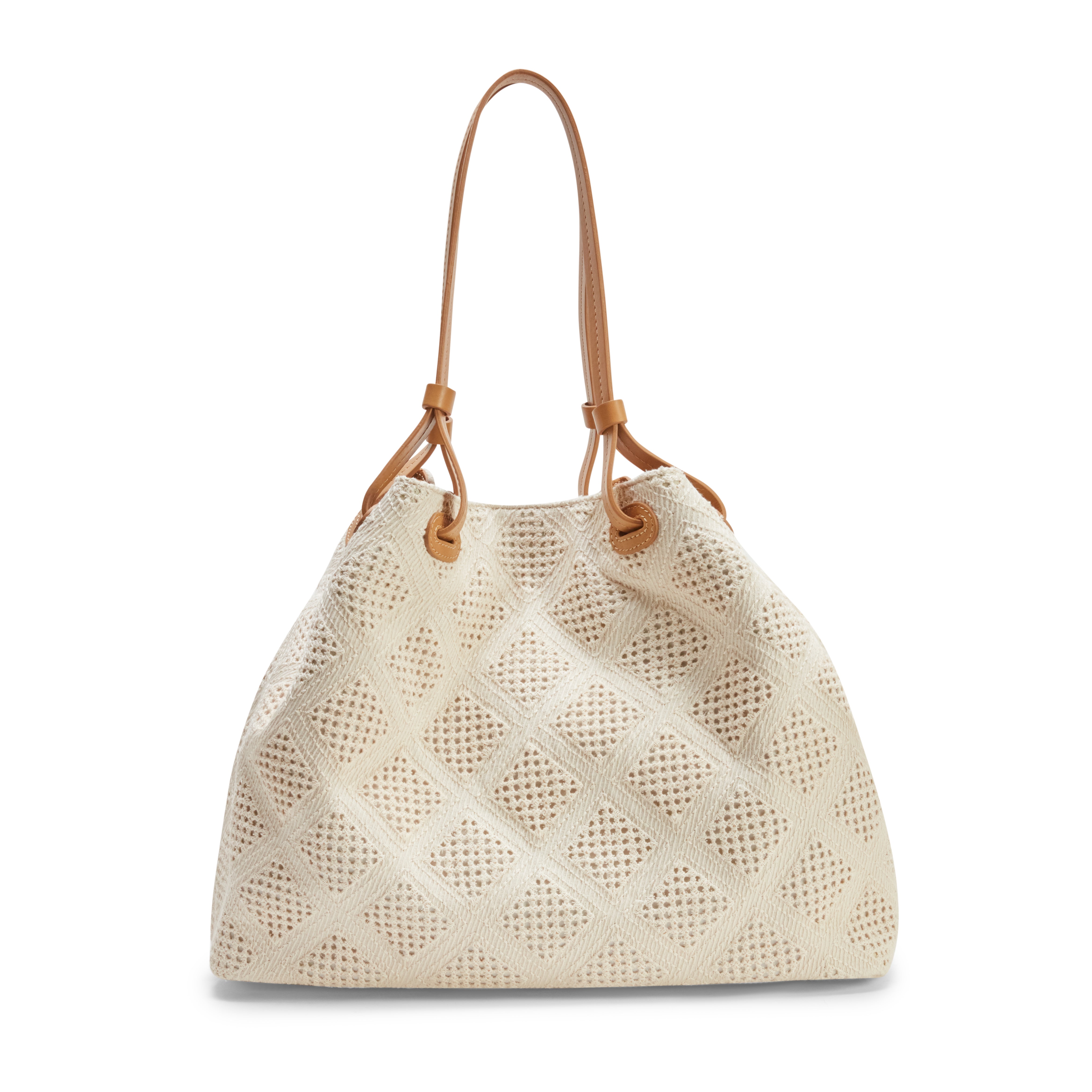 F.lli Rossetti Royal Tote Bag Avorio in Lino e Pelle
