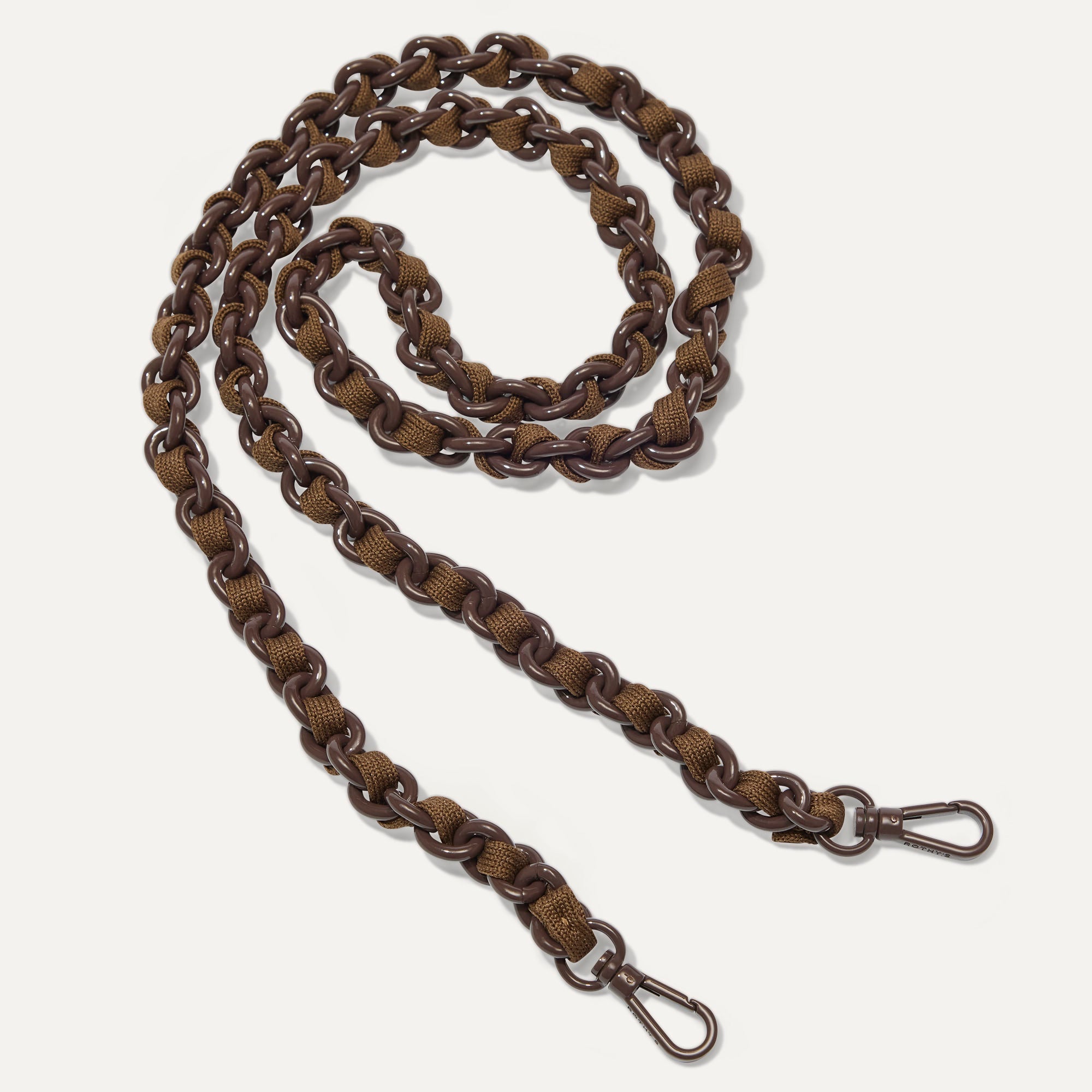 Rothy's The Crossbody Strap tracolla Espresso Chain-Knit marrone