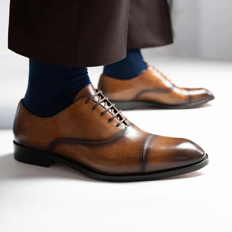 Sandro Barbera Tinte a Mano 42230 scarpe oxford marrone pelle