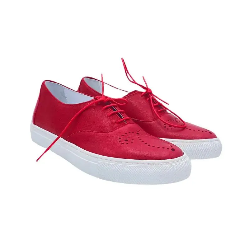 Sandro Barbera Spring francesina donna pelle rossa
