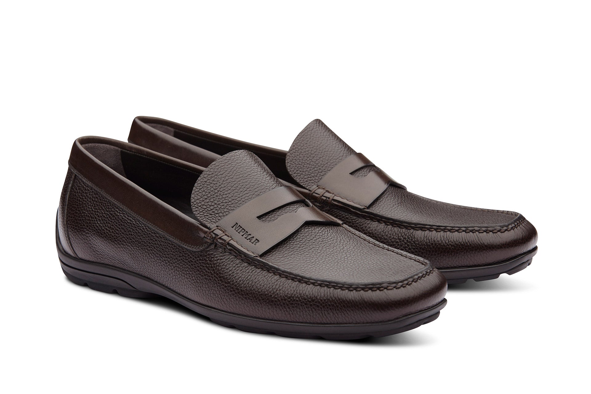 Nipmar Mocassini E21/1008 loafer marrone vitello gomma