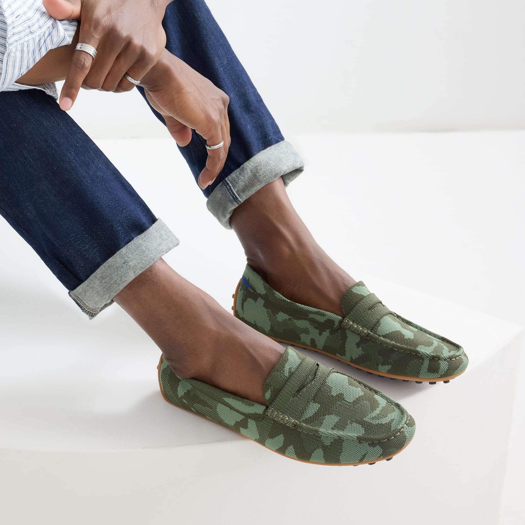 Rothy's The Men's Driver mocassini uomo Forest Camo knit