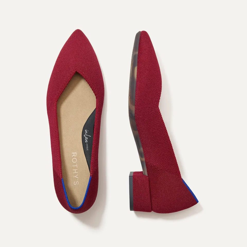 Rothy's The High Point Décolleté donna Autumn Red tacco comodo