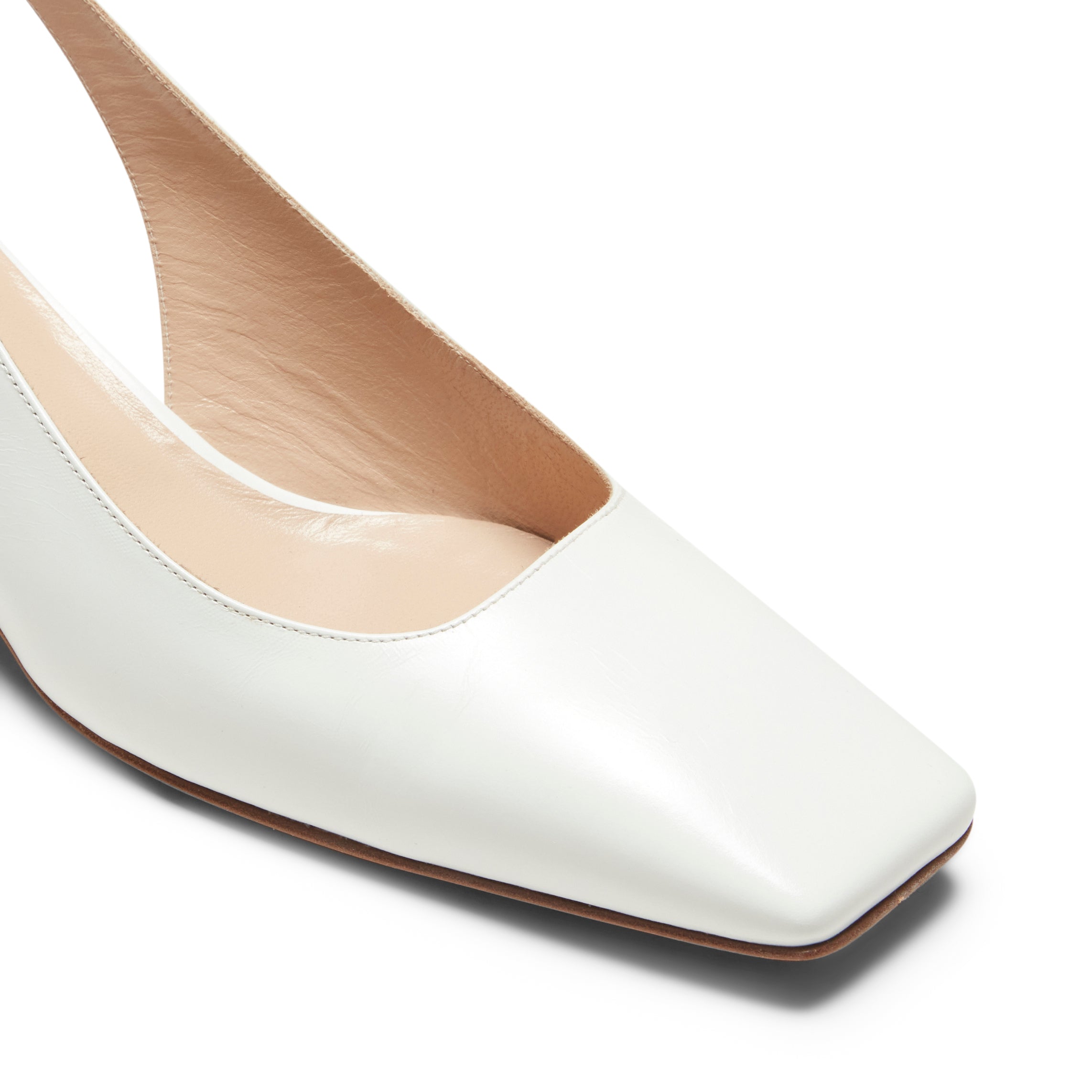 F.lli Rossetti slingback pelle bianco tacco 40mm