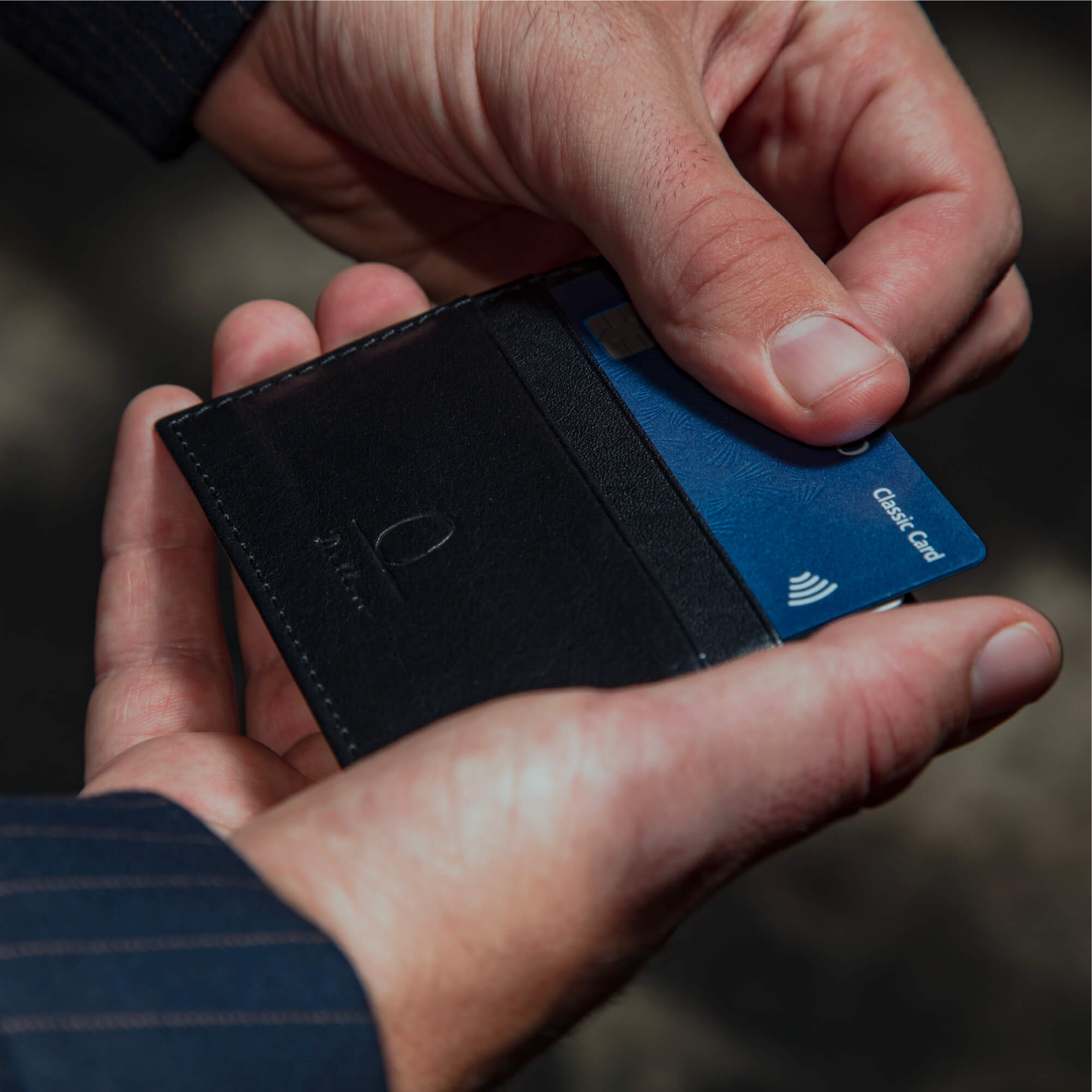 Dellovo Fortuna porta carte pelle nero 6 carte