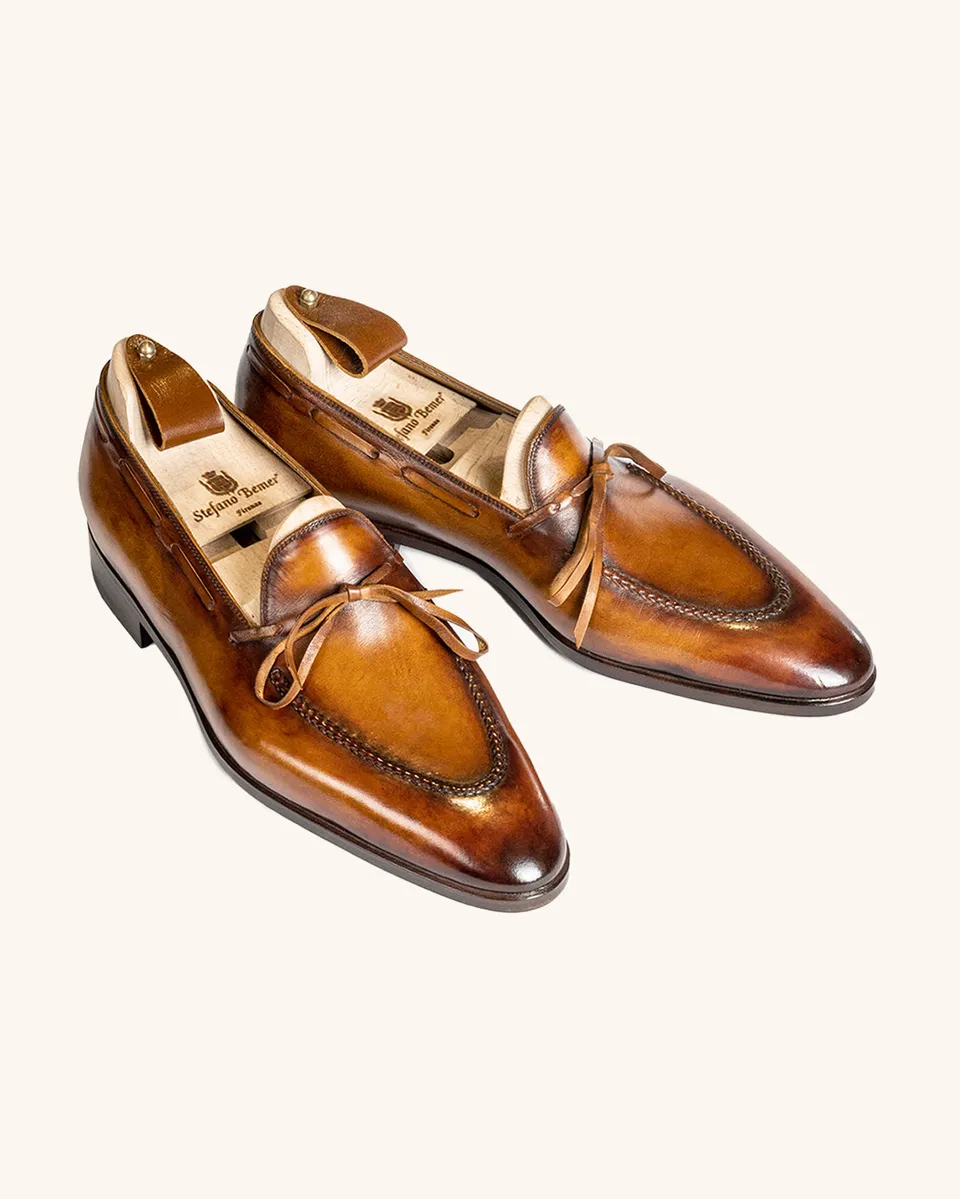 Stefano Bemer C1323 The AK loafer uomo cognac canguro