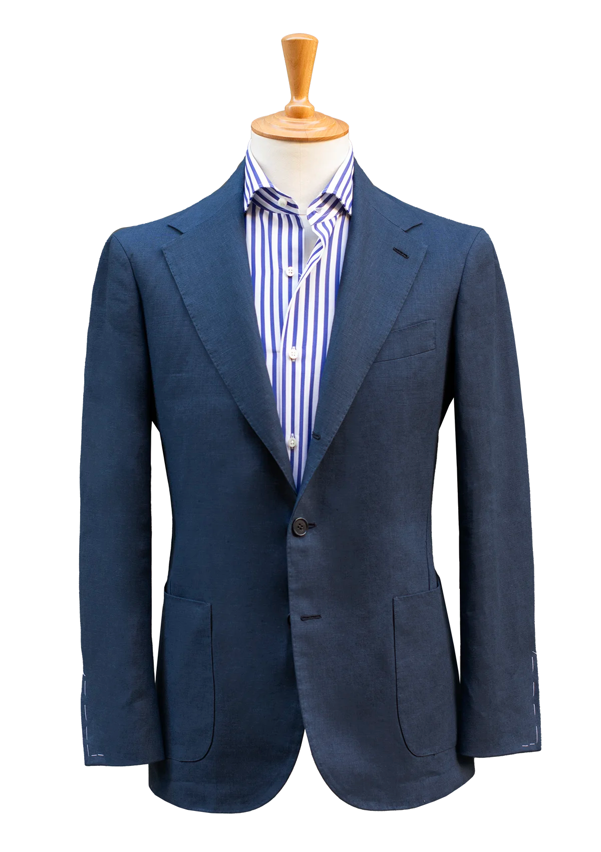 Stefano Bemer Blazers SV2104 Giacca Lino Blu destrutturata
