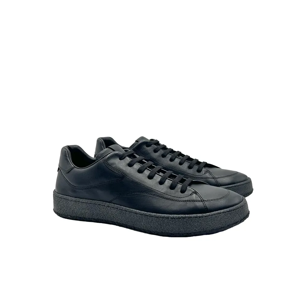 Sandro Barbera Stringate Biolla Betulla sneaker nero pelle EU 44