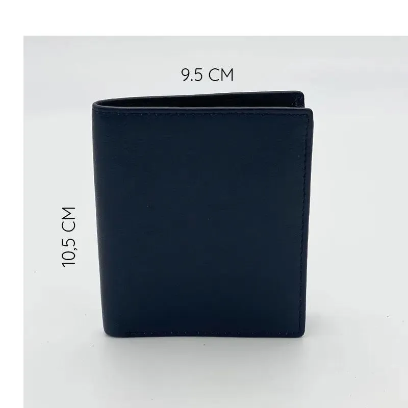 Sandro Barbera 8103 portafoglio pelle verticale blu