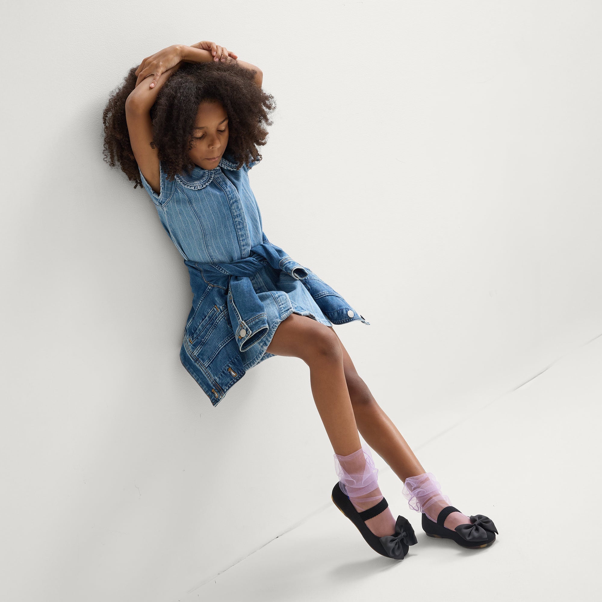 Rothy's Big Bow Mary Jane ballerine bambina nero fiocco