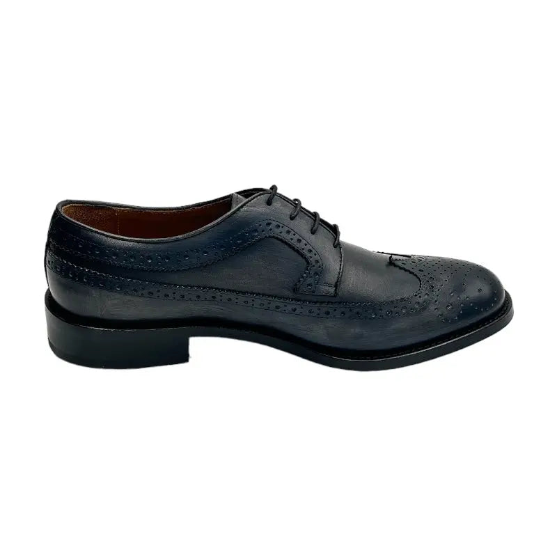 Sandro Barbera Tinte a Mano 44214 derby uomo blugrey long wing