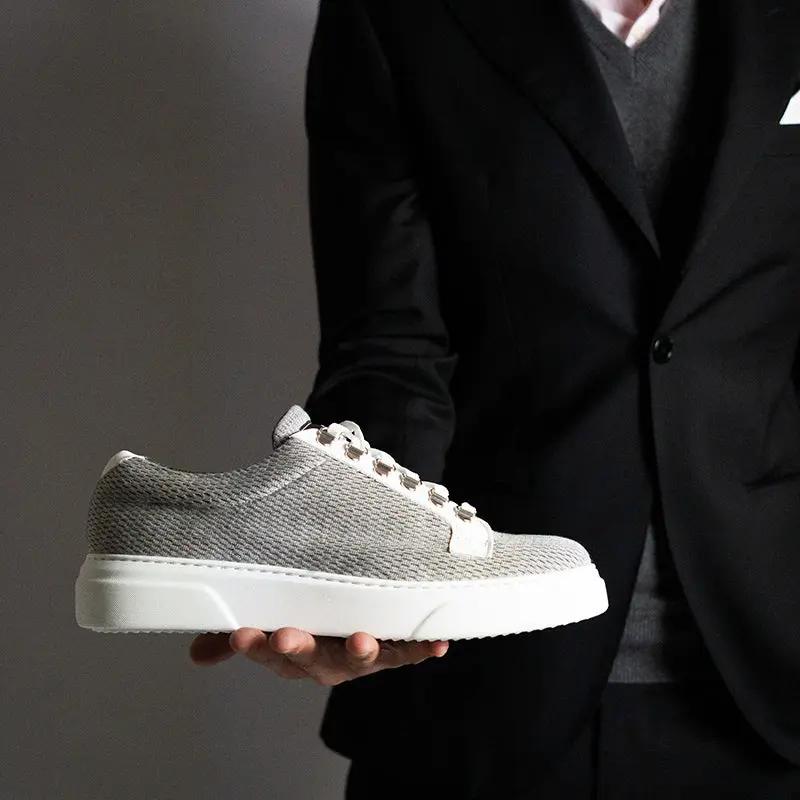 Sandro Barbera Wooly 1100 sneaker grigio lana merino