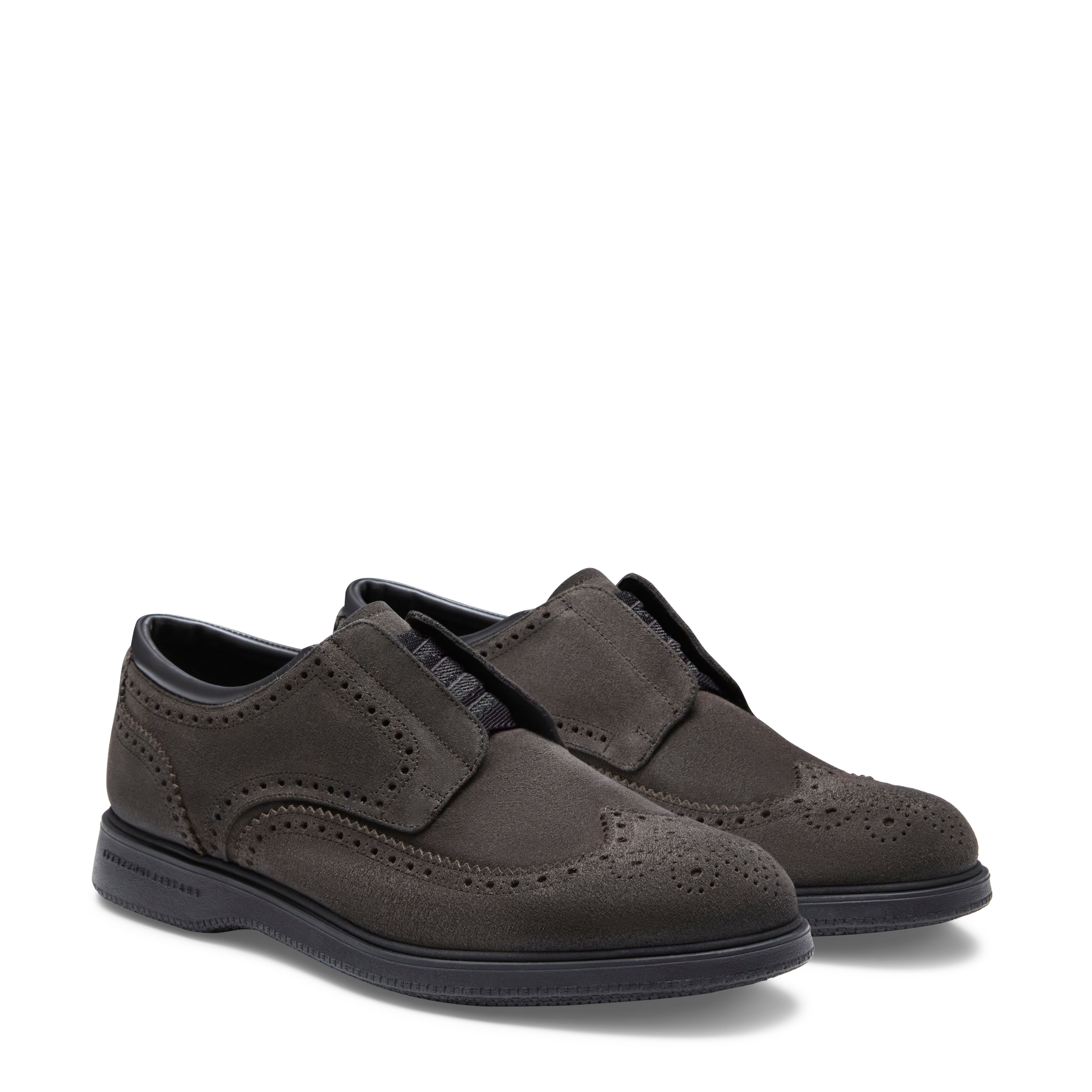 F.lli Rossetti 47508 derby uomo antracite suede brogue