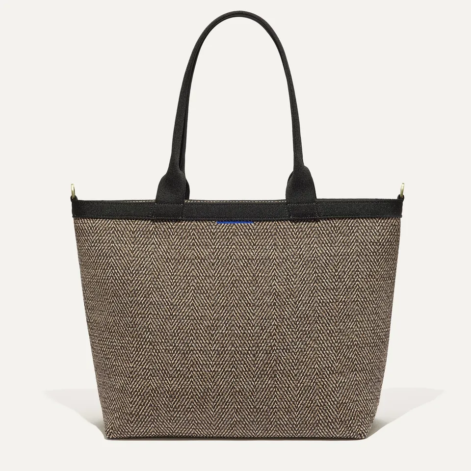 Rothy's Tote Bags The Lightweight Zip Tote borsa Cacao Herringbone
