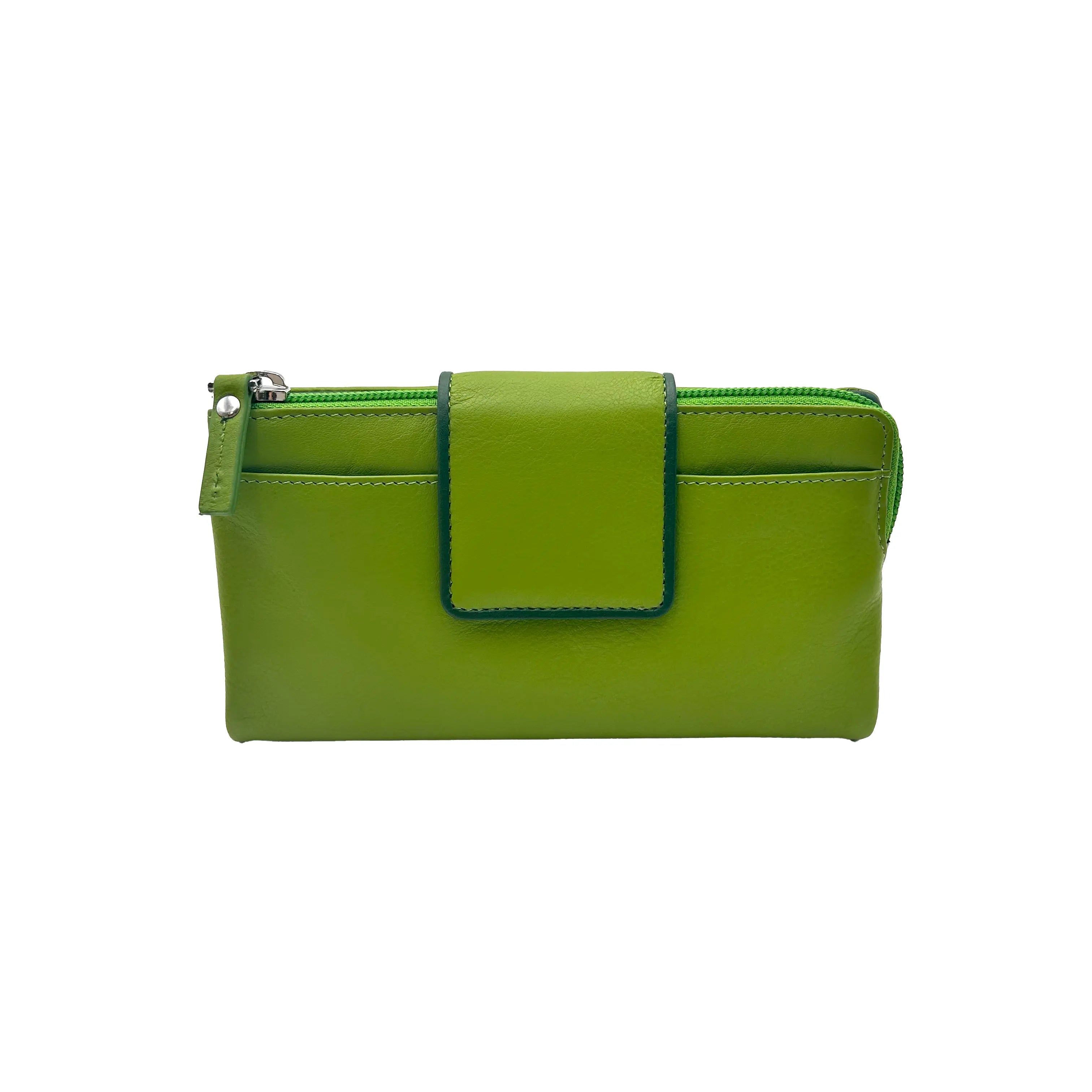 Sandro Barbera 9327 portafoglio donna verde vera pelle