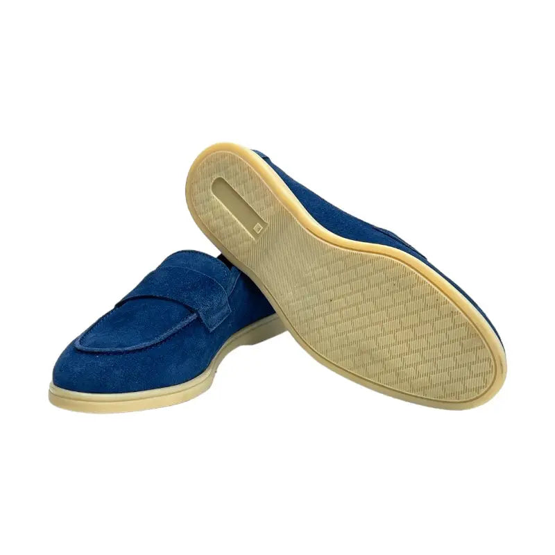 Sandro Barbera 180 Jeans mocassino donna blu scamosciato