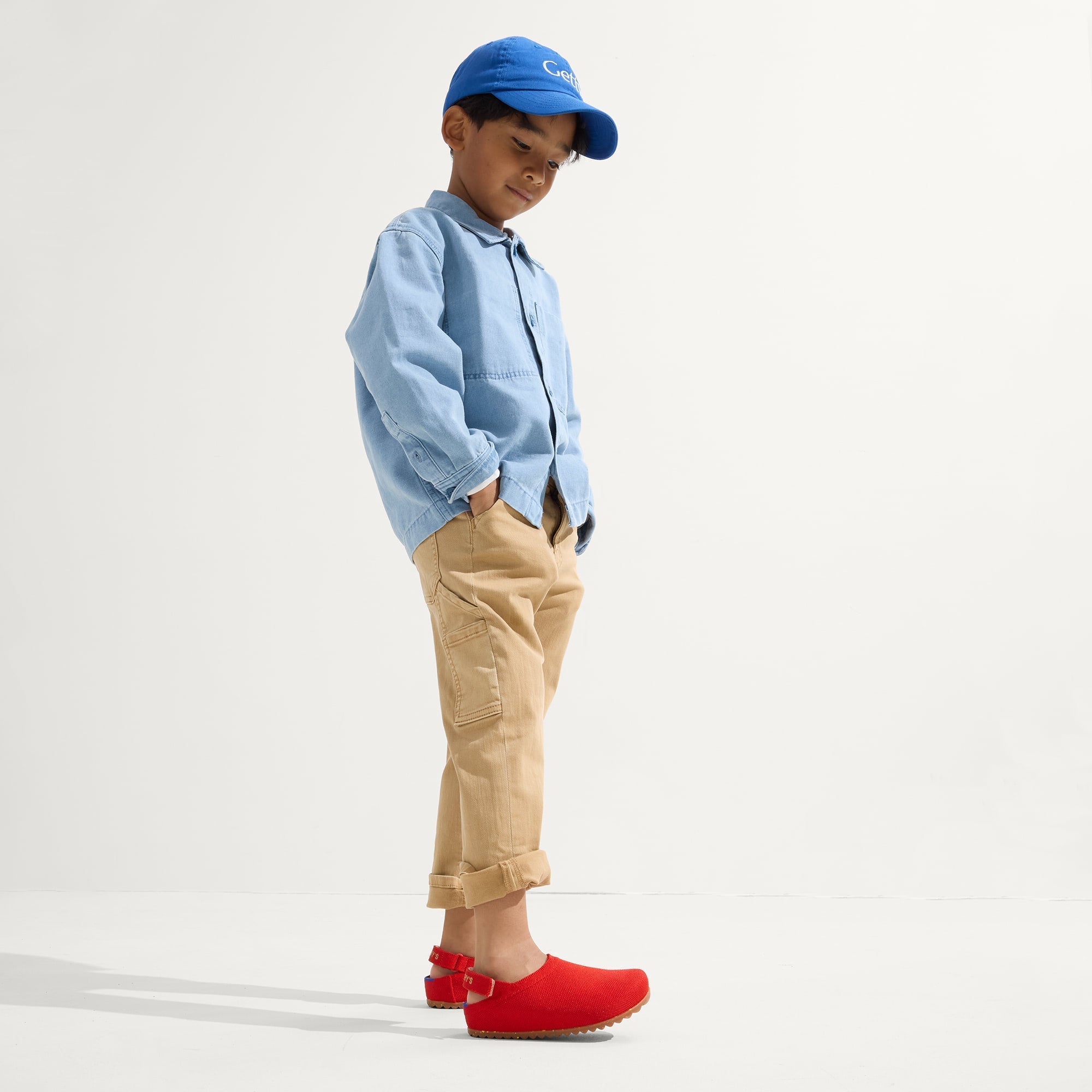 Rothy's The Kids Clog zoccoli bimbo Firetruck Red strappo