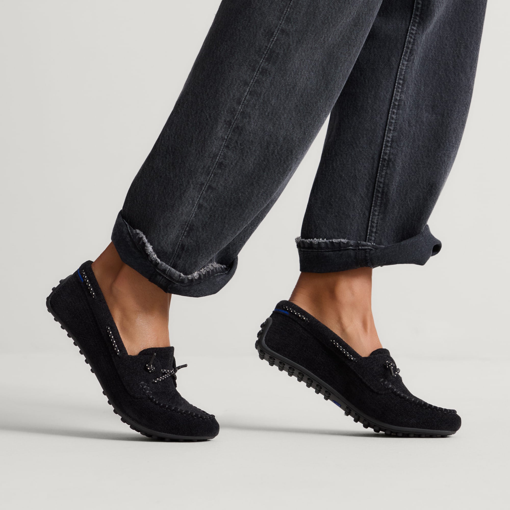 Rothy's Driver Moc mocassini ReVelvet Black classici