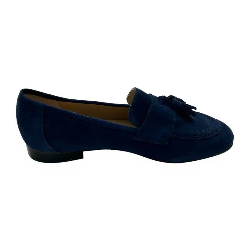 Sandro Barbera & Figli 096 mocassini donna blu pelle tacco 2