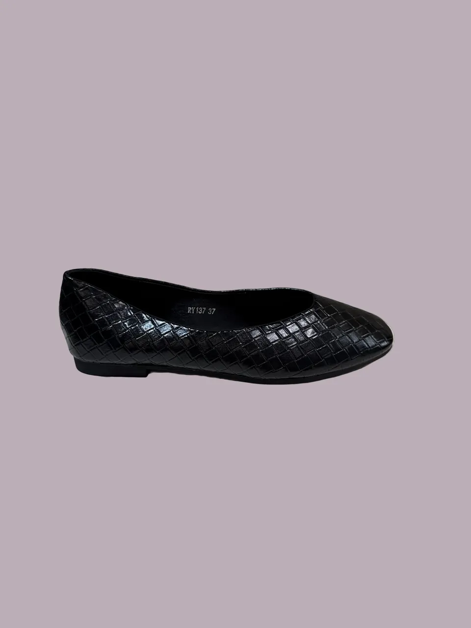 Linea Elle Ballerine Nero Intreccio Stile Bottega